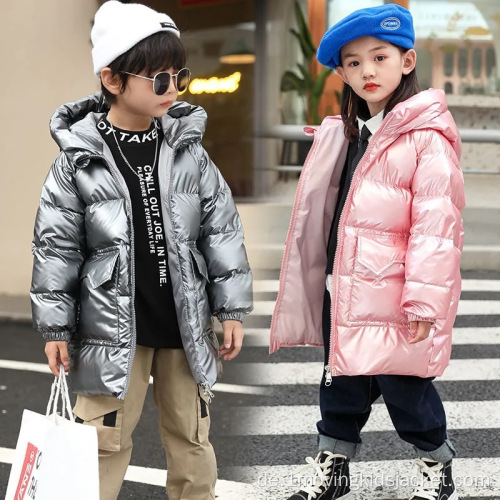 Leichte Daunenjacke für Kinder mittellanger Winter